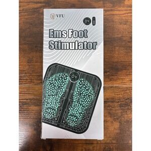 VFU EMS Foot Stimulator Massager Mat with Remote Control USB Rechargeable Black